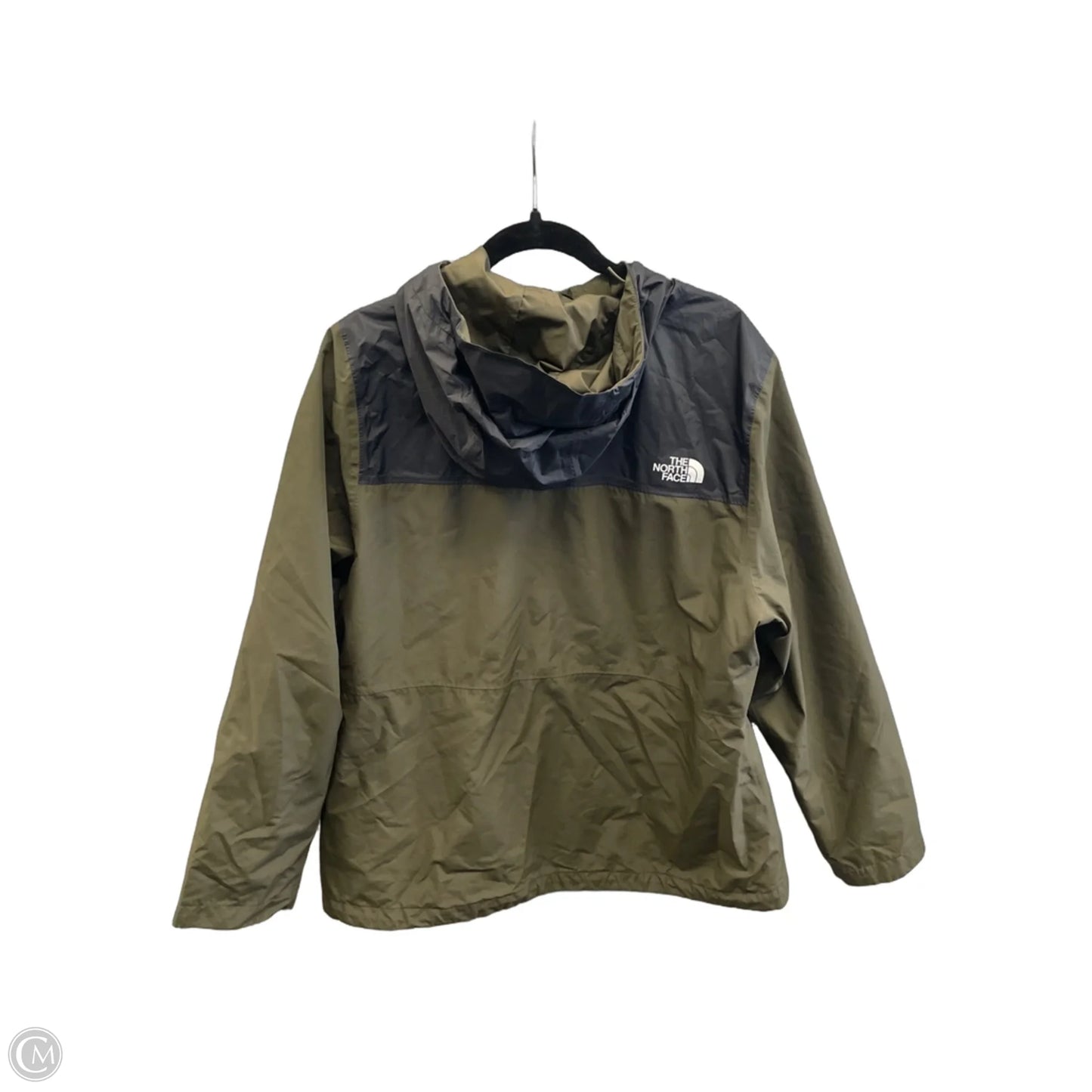 Jacket Windbreaker By The North Face In Black & Green, Size: Xl