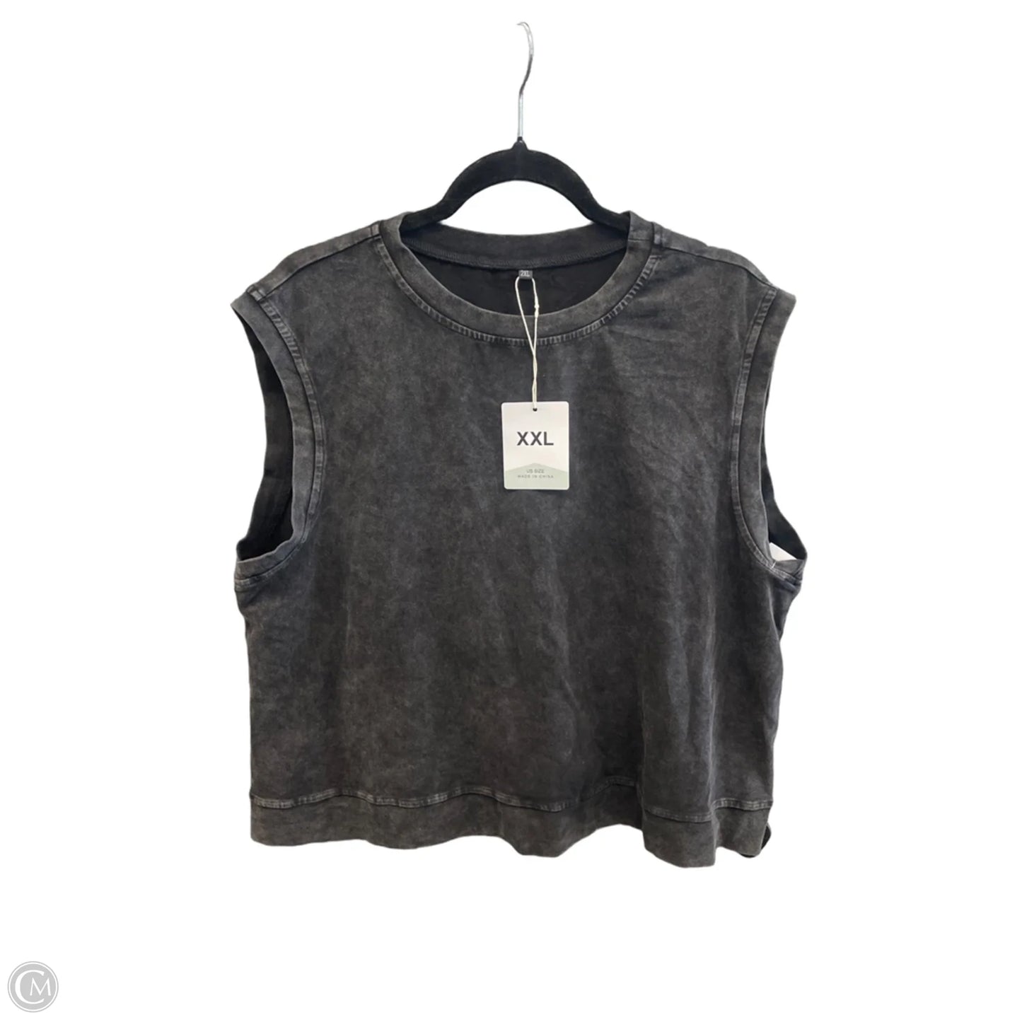 Top Short Sleeve By Clothes Mentor In Grey, Size: 2x