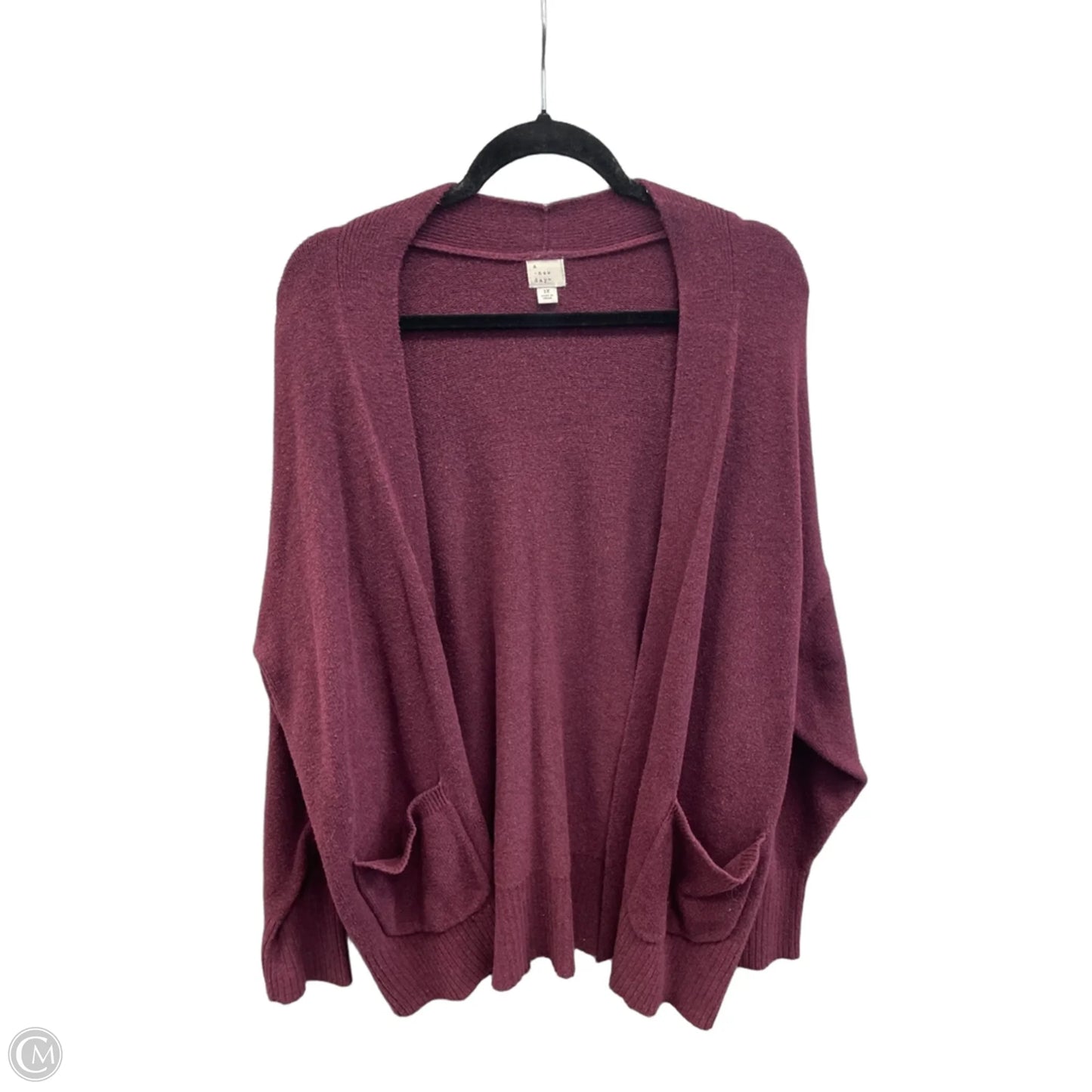 Cardigan By A New Day In Purple, Size: 1x