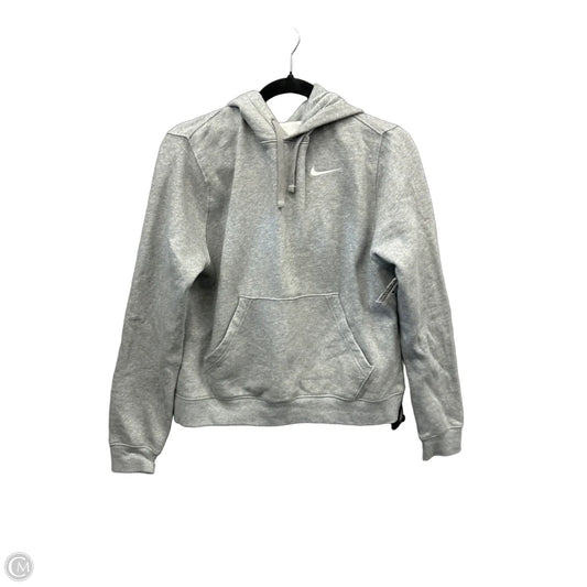 Athletic Sweatshirt Hoodie By Nike Apparel In Grey, Size: M