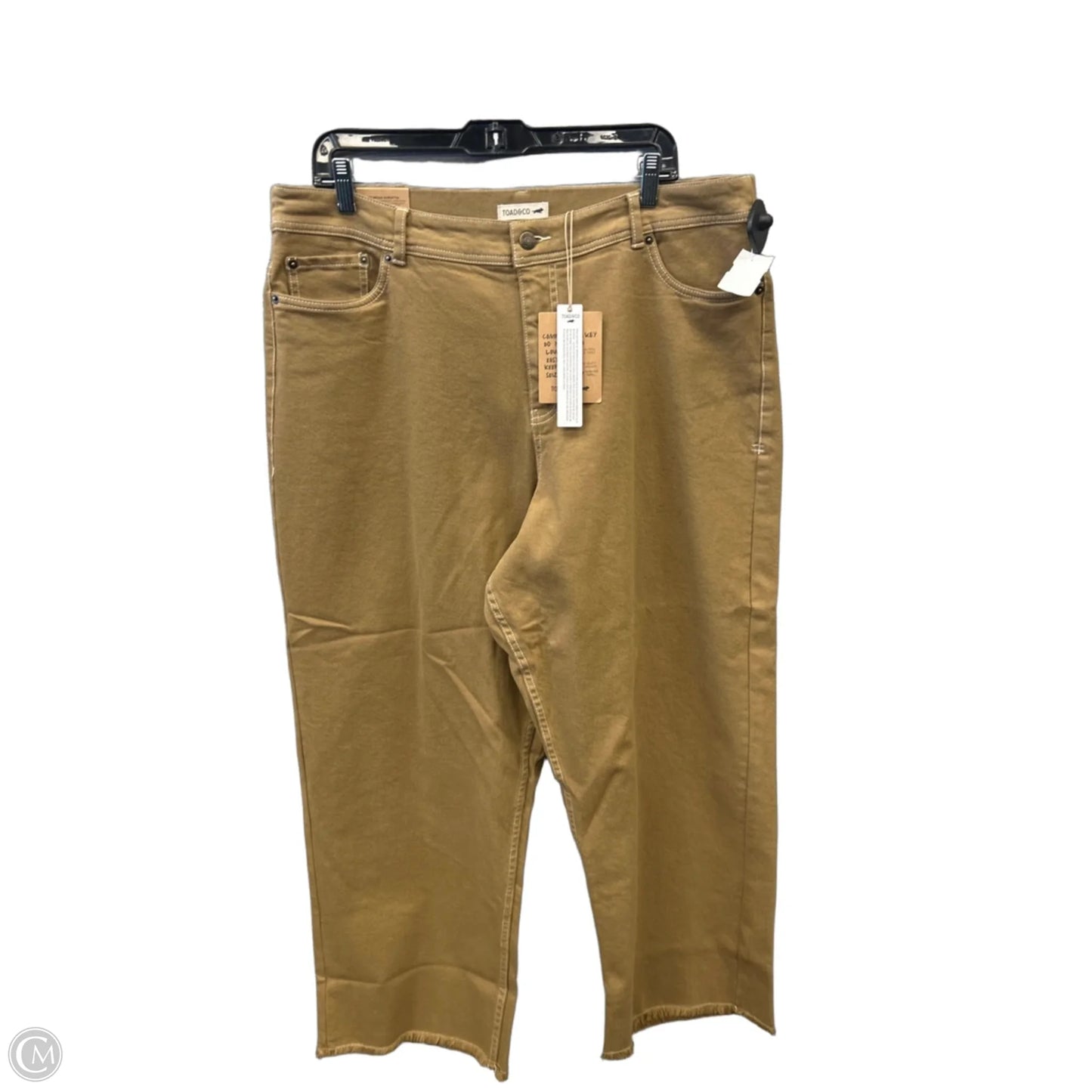 Jeans Straight By Toad & Co In Tan, Size: 18
