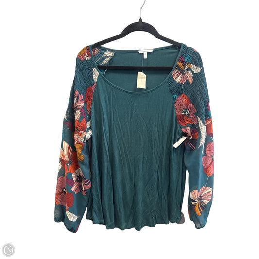 Top Long Sleeve By Maurices In Green, Size: Xxl
