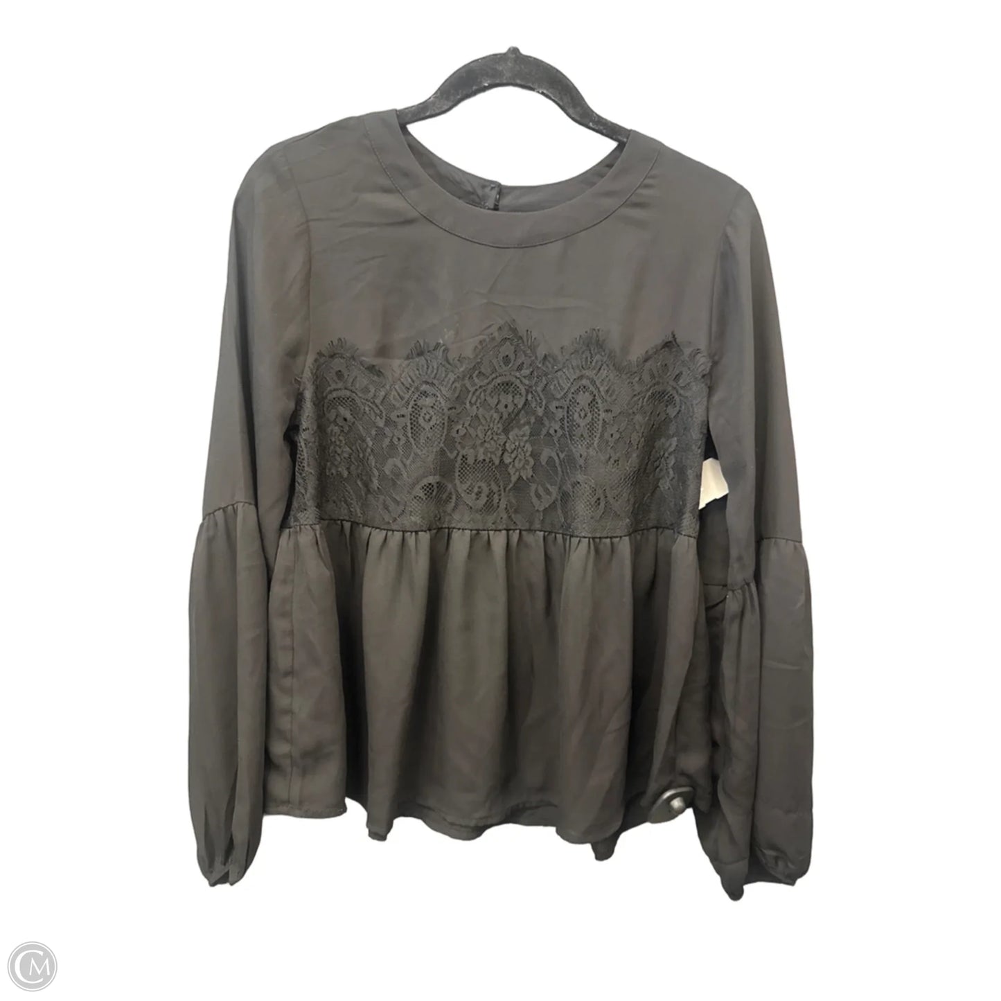 Top Long Sleeve By Halogen In Black, Size: M