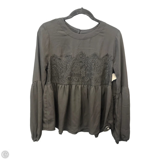 Top Long Sleeve By Halogen In Black, Size: M