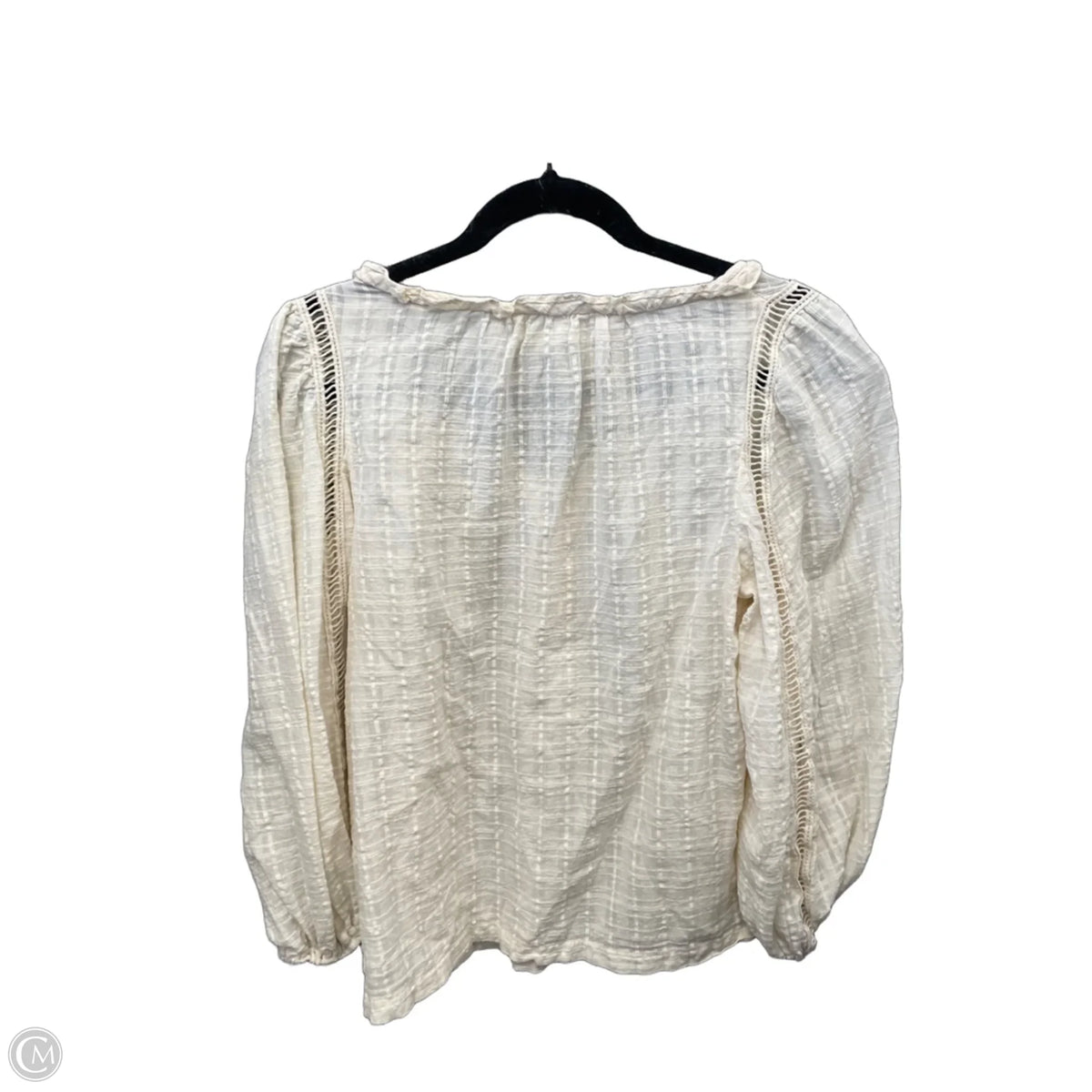 Top Long Sleeve By Max Studio In Cream, Size: S