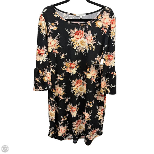 Dress Casual Midi By Green Envelope In Floral Print, Size: 2x