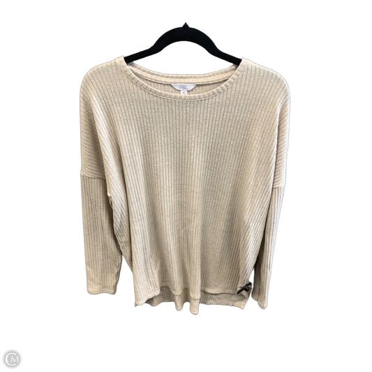 Top Long Sleeve By Time And Tru In Cream, Size: M