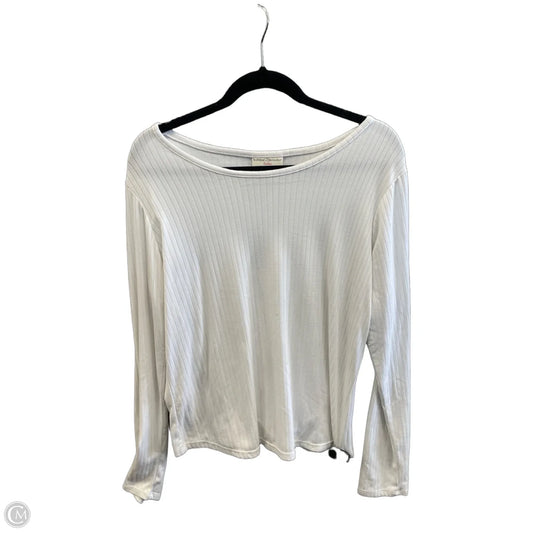 Top Long Sleeve By Bobbie Brooks In White, Size: L