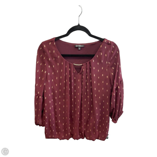 Top Long Sleeve By Sara Michelle In Purple, Size: M
