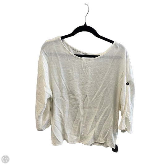 Top Long Sleeve By Emery Rose In Yellow, Size: M