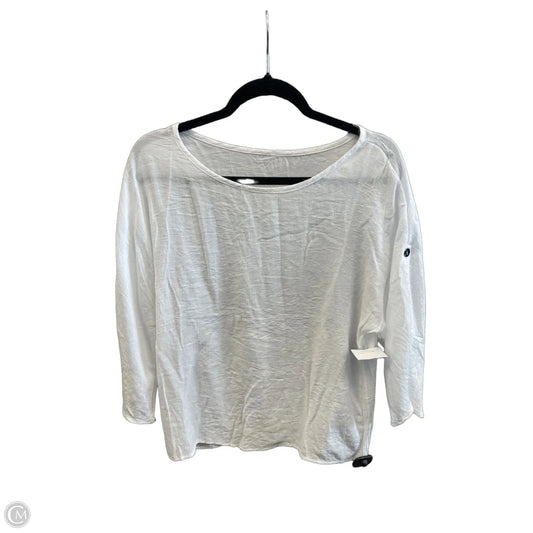 Top 3/4 Sleeve By Emery Rose In White, Size: M