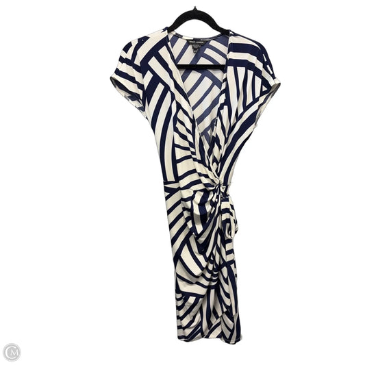Dress Casual Midi By Maggy London In Striped Pattern, Size: L
