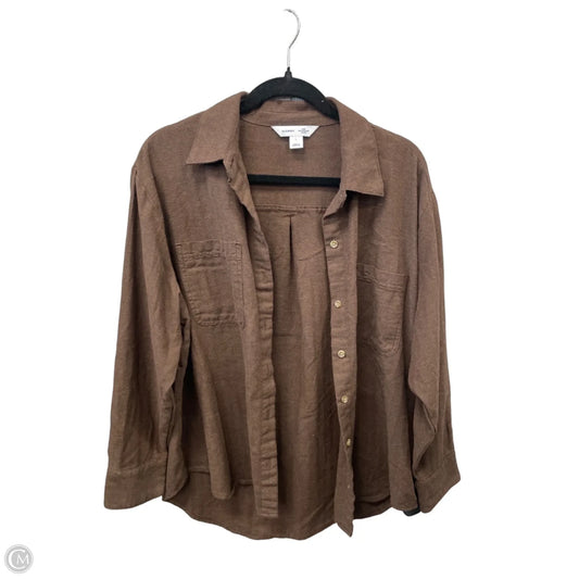 Top Long Sleeve By Old Navy In Brown, Size: L