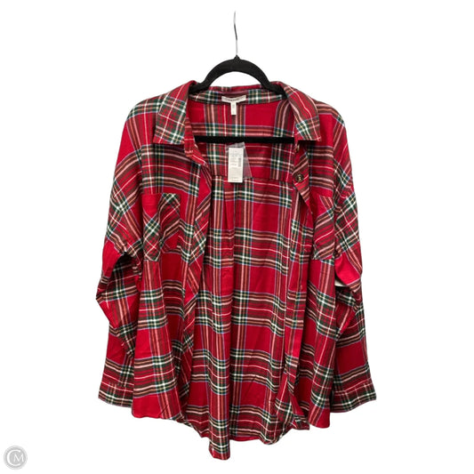 Top Long Sleeve By Maurices In Red, Size: L