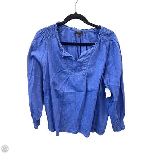 Top Long Sleeve By Talbots In Blue, Size: Xl