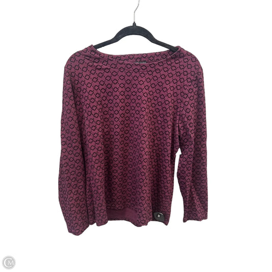 Top Long Sleeve By Talbots In Purple, Size: Xlp