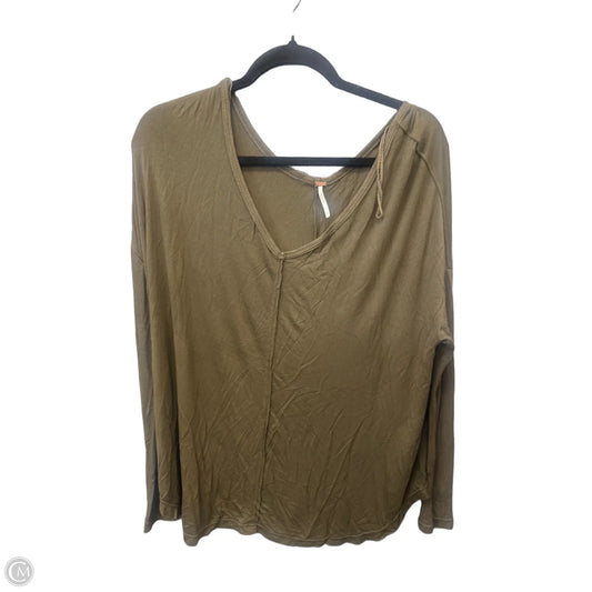 Top Long Sleeve By Free People In Green, Size: S