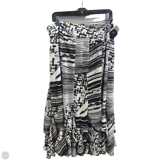 Skirt Maxi By Chicos In Black & Grey, Size: 8