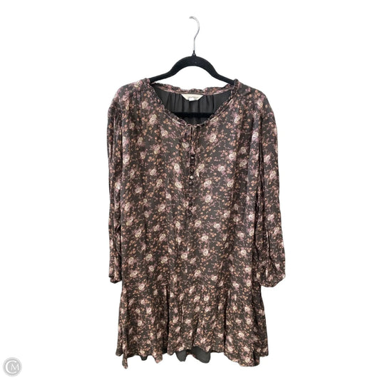 Dress Casual Midi By Lucky Brand In Brown, Size: Xxl