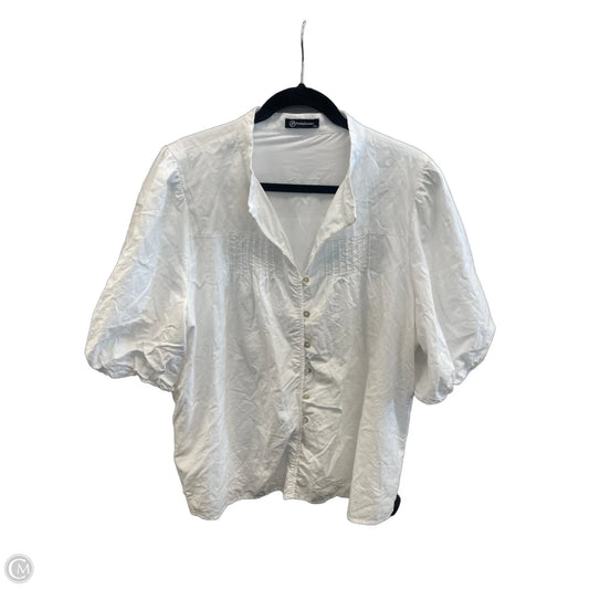 Top Short Sleeve By Prettygarden In White, Size: Xxl