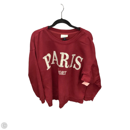 Sweatshirt Crewneck By Universal Thread In Red, Size: Xxl