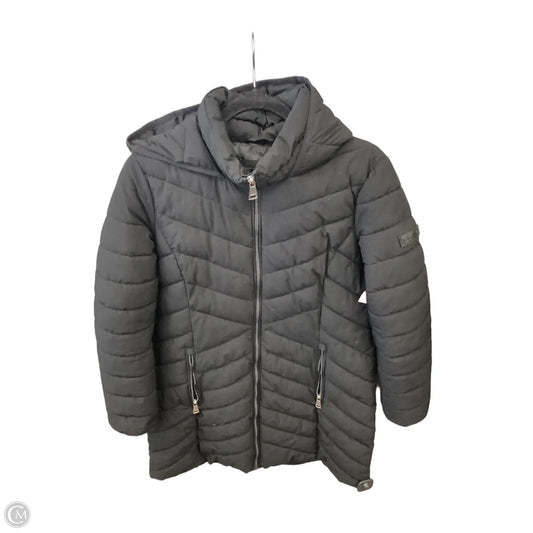Coat Puffer & Quilted By Dkny In Black, Size: M