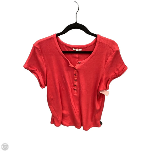 Top Short Sleeve By Maurices In Red, Size: Xl