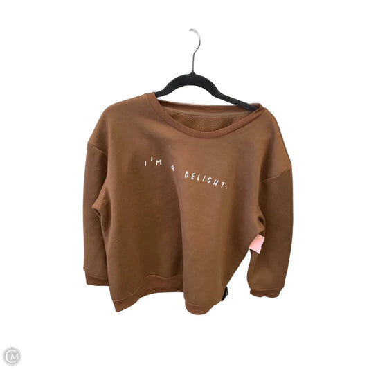 Sweatshirt Crewneck By Shein In Brown, Size: 1x