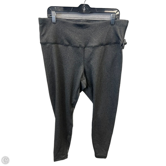 Athletic Leggings By 90 Degrees By Reflex In Grey, Size: 1x