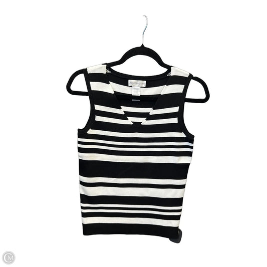 Top Sleeveless By Worthington In Black & White, Size: S