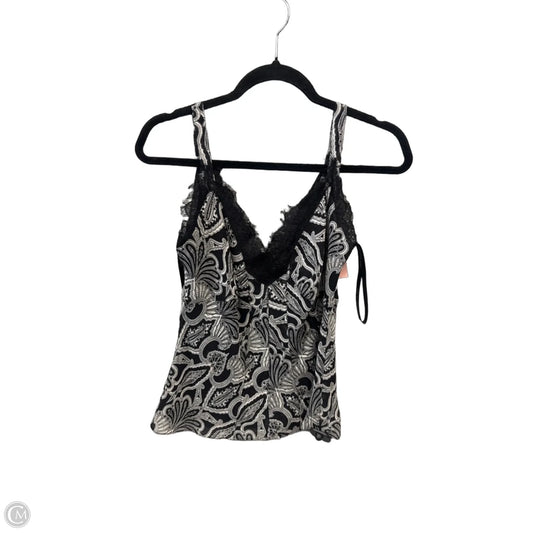 Top Sleeveless By Anne Klein In Black & Grey, Size: M