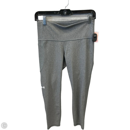 Athletic Leggings By Under Armour In Grey, Size: M