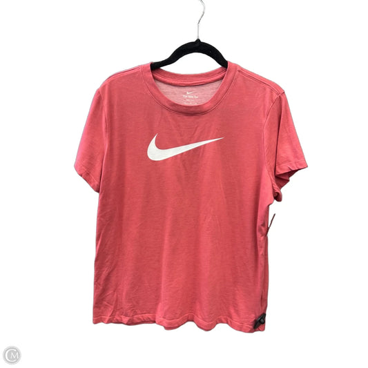 Athletic Top Short Sleeve By Nike In Red, Size: Xl