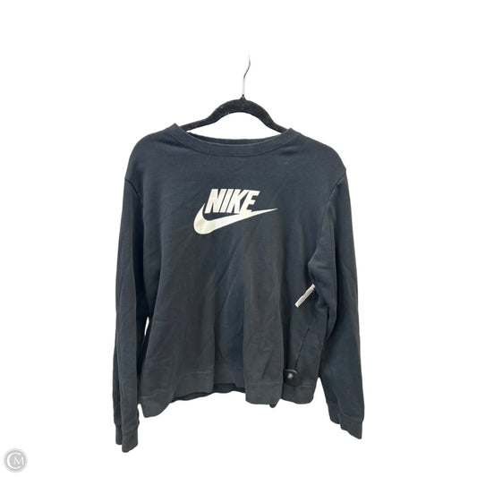 Athletic Sweatshirt Collar By Nike In Black, Size: L