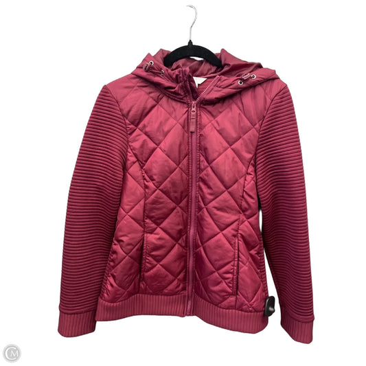 Jacket Puffer & Quilted By Time And Tru In Maroon, Size: M