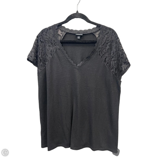 Top Short Sleeve By Torrid In Black, Size: 2x