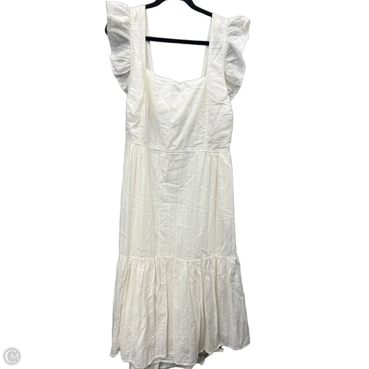 Dress Casual Midi By Madewell In Cream, Size: 1x