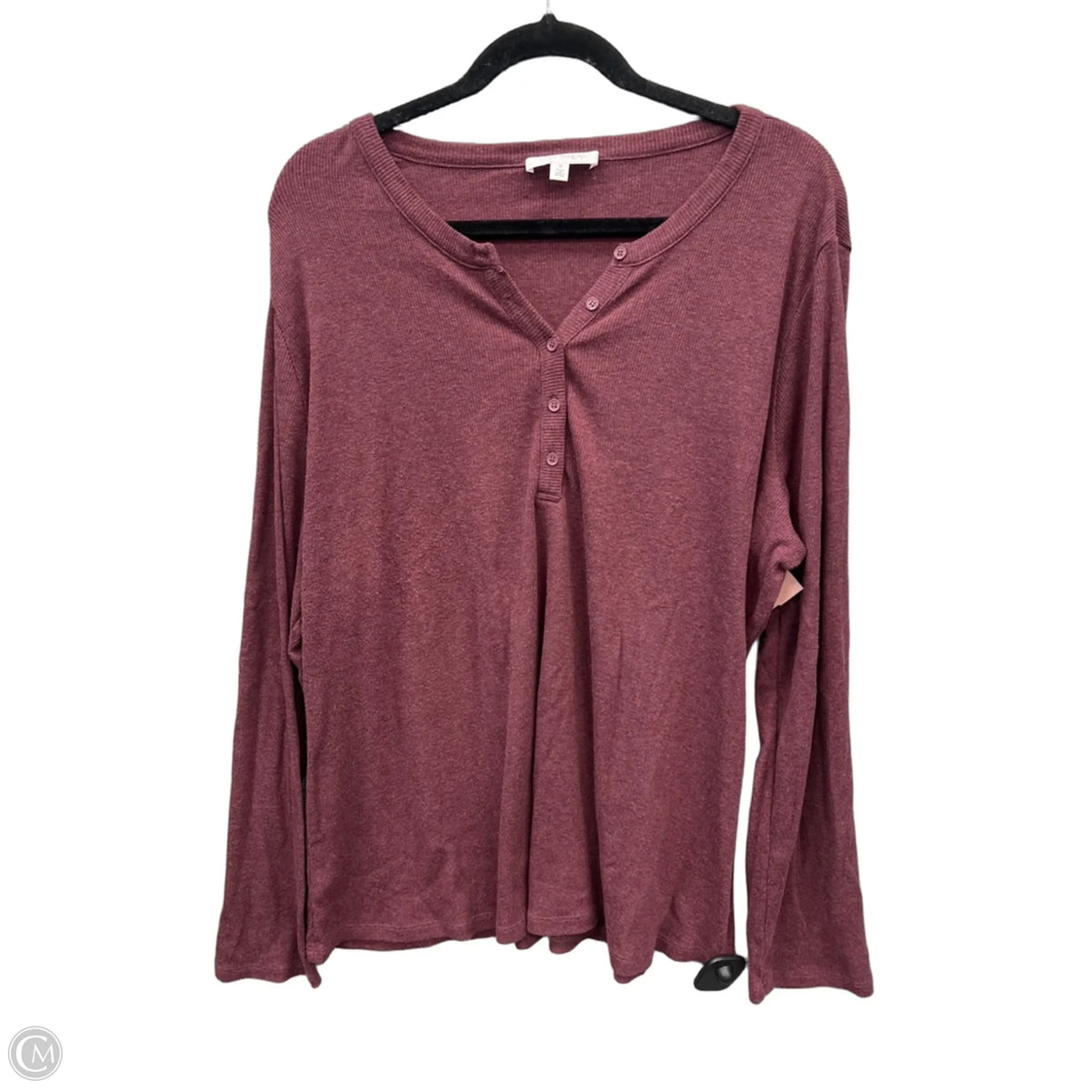 Top Long Sleeve Basic By Daily Thread In Purple, Size: 3x