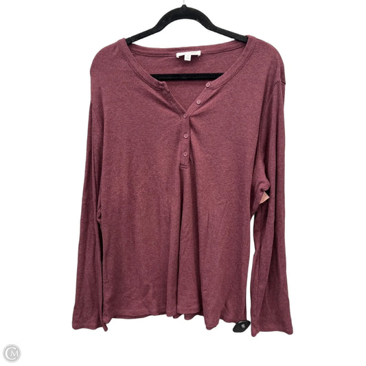Top Long Sleeve Basic By Daily Thread In Purple, Size: 3x