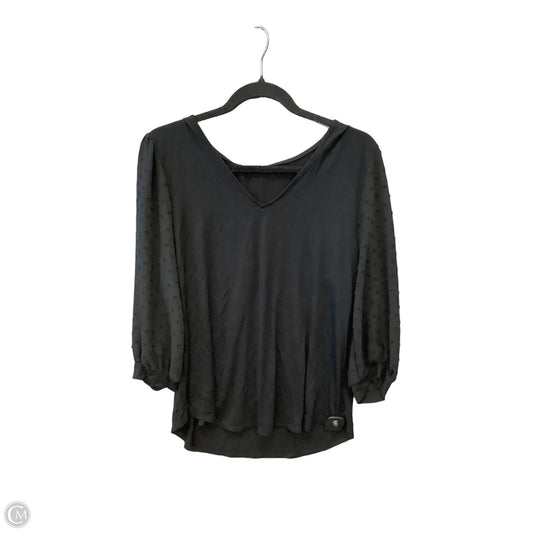 Top Long Sleeve By Clothes Mentor In Black, Size: L