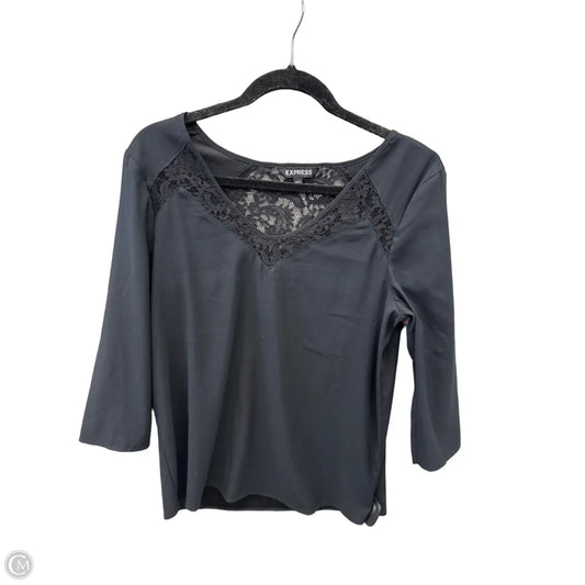 Top 3/4 Sleeve By Express In Black, Size: M