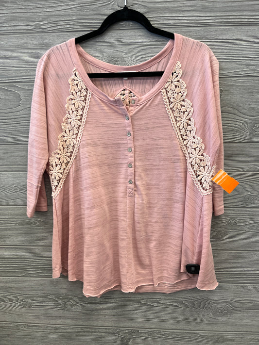 Top Long Sleeve By Clothes Mentor In Pink, Size: S