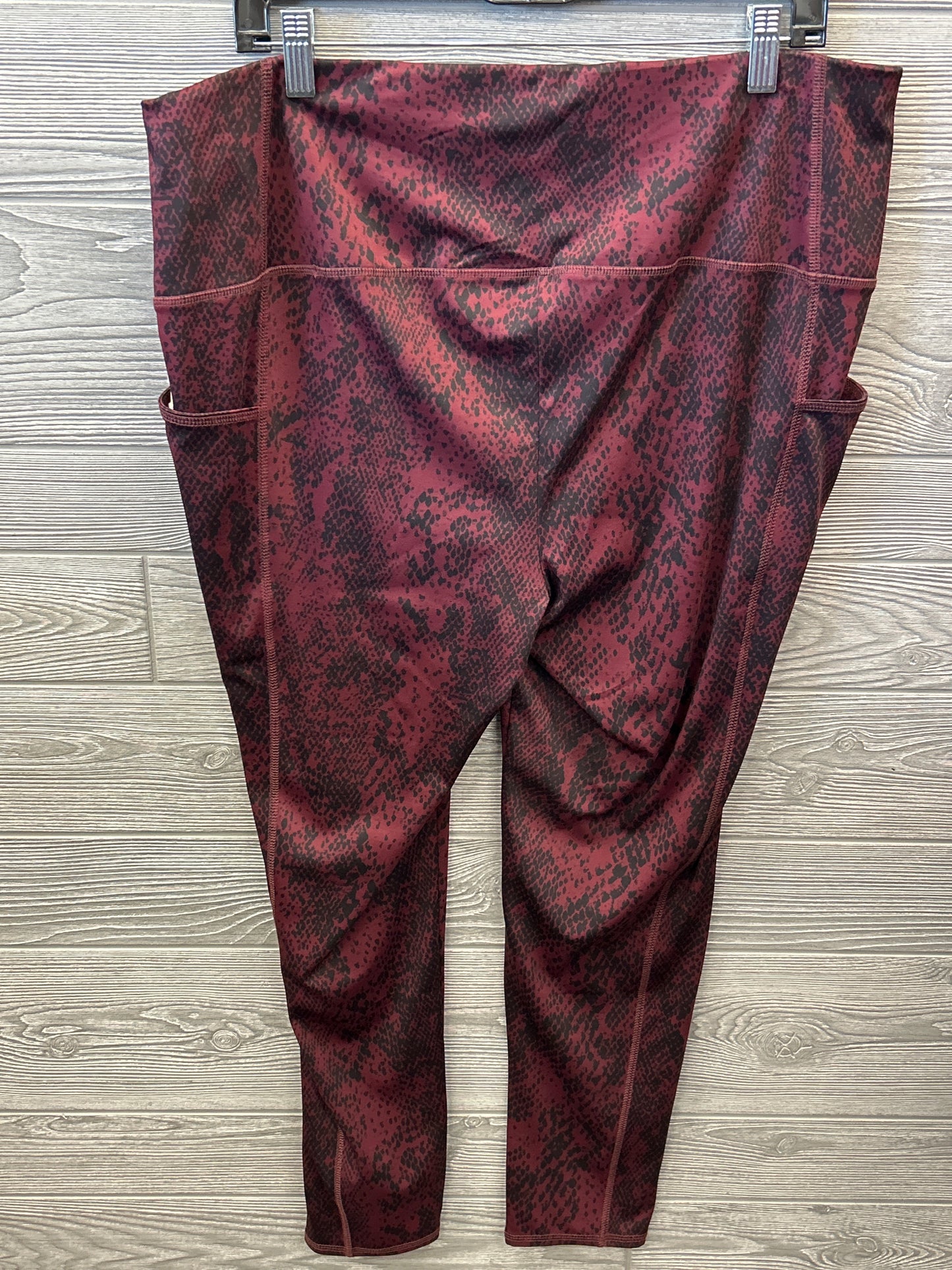 Athletic Leggings By Zenergy By Chicos In Red, Size: Xl