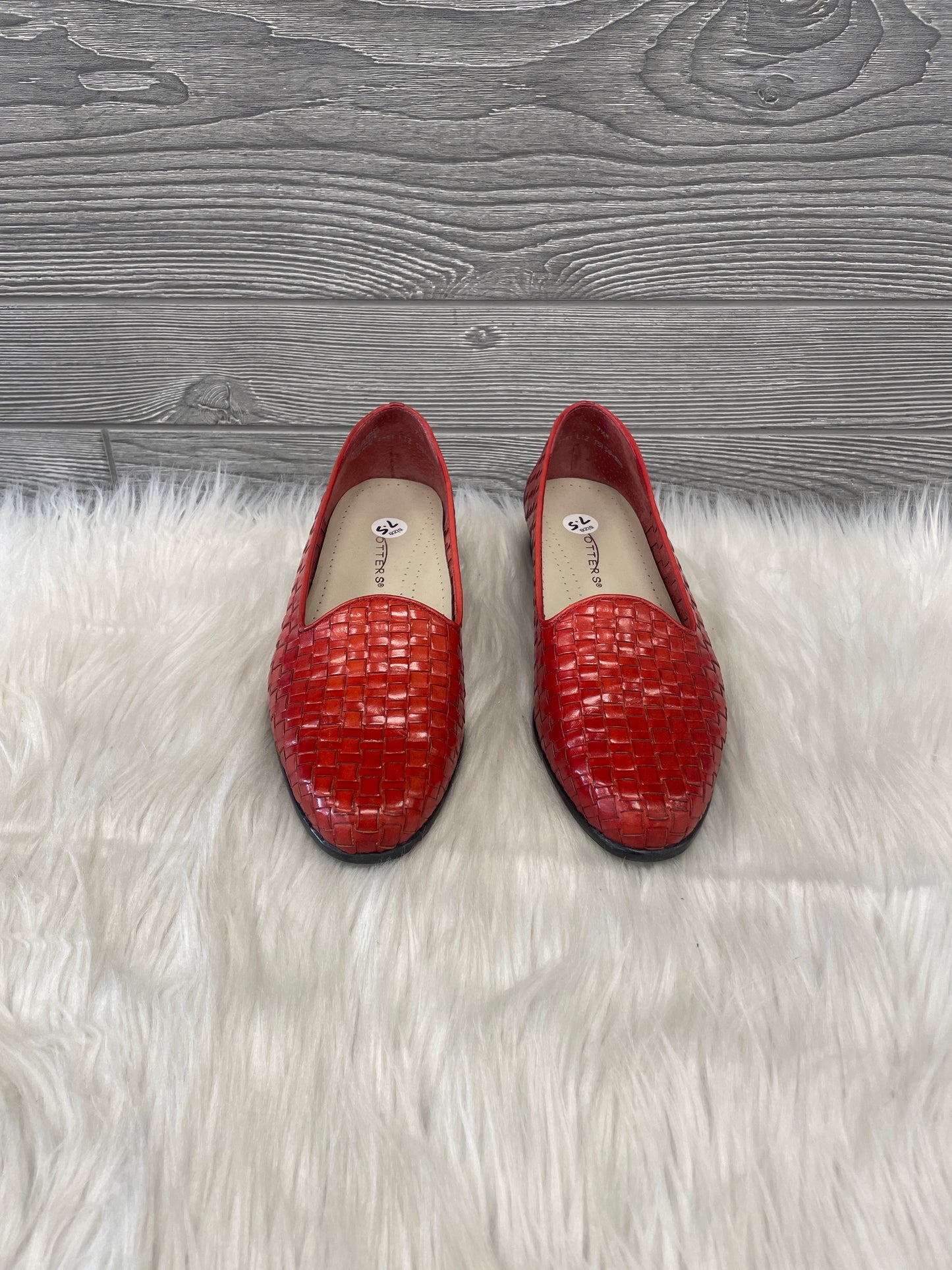 Shoes Flats By Clothes Mentor In Red, Size: 7.5