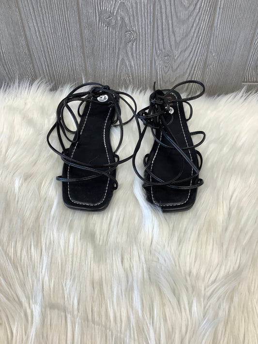 Sandals Flats By Clothes Mentor In Black, Size: 9.5