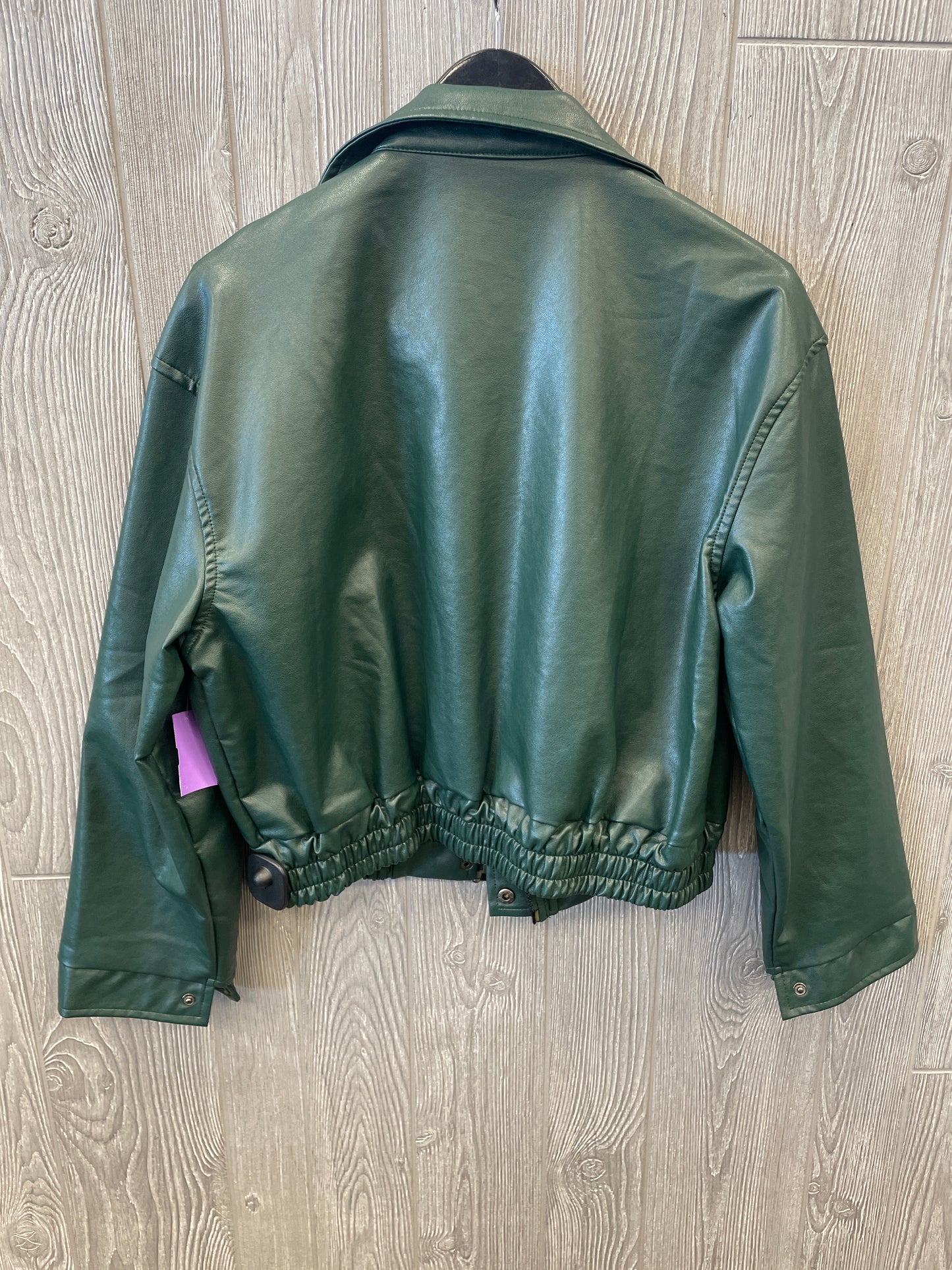 Jacket Moto By Shein In Green, Size: L