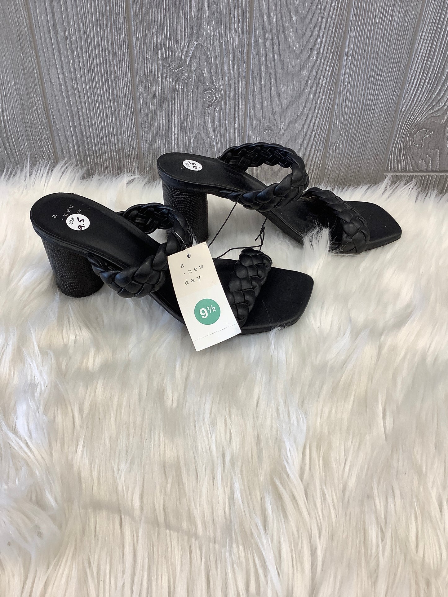 Sandals Heels Block By A New Day In Black, Size: 10