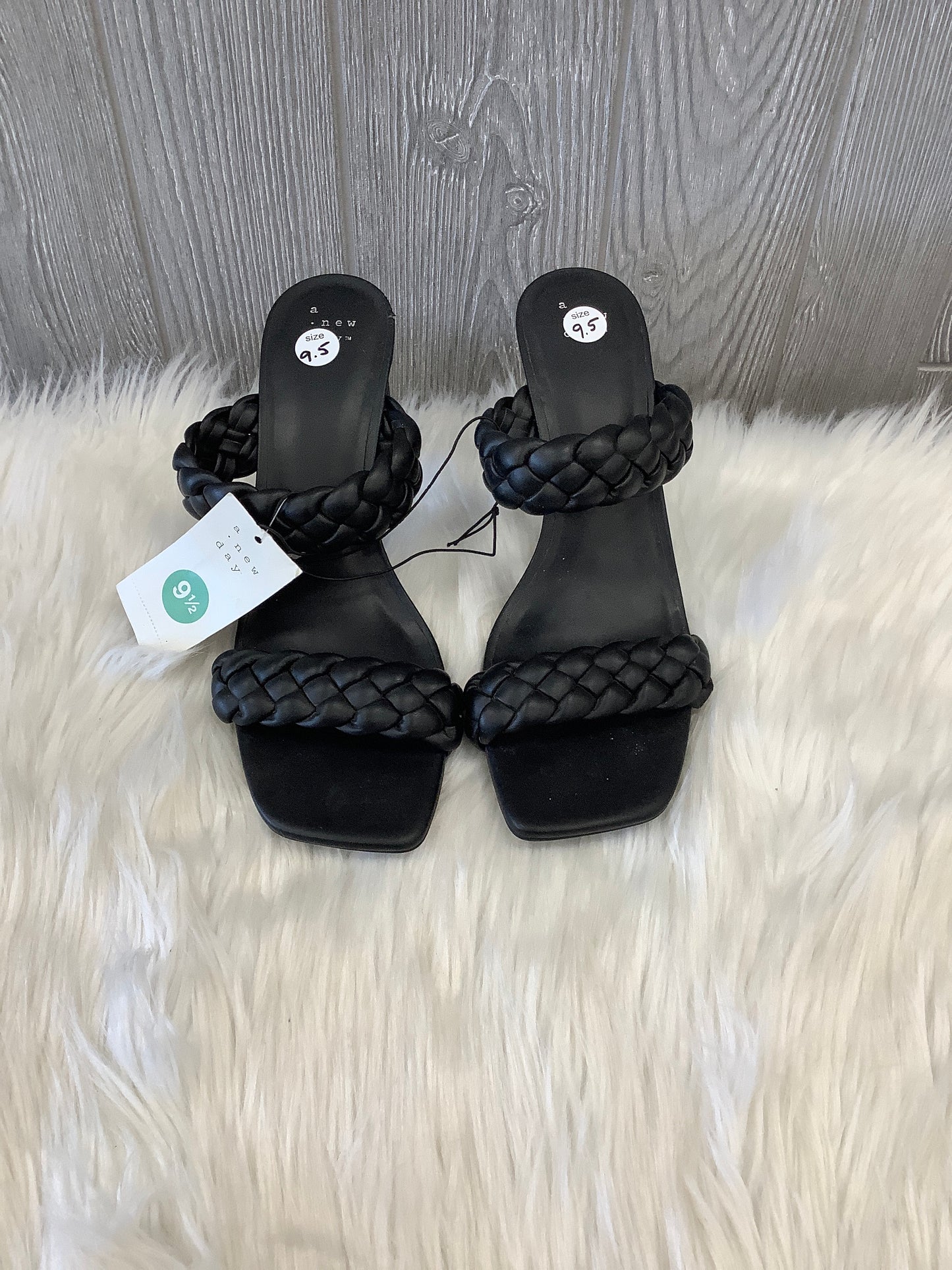 Sandals Heels Block By A New Day In Black, Size: 10