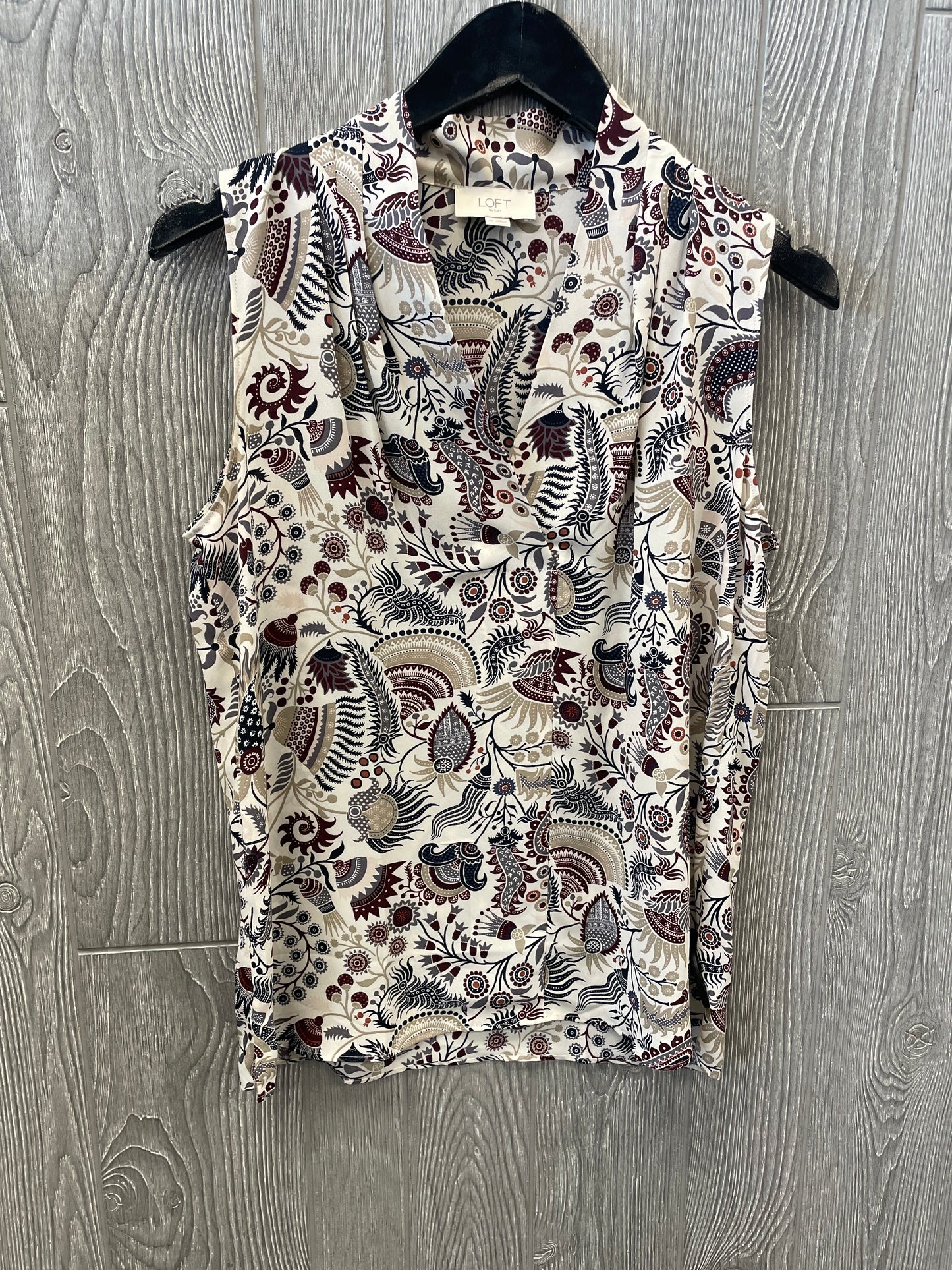 Multi-colored Top Sleeveless Loft, Size Xs