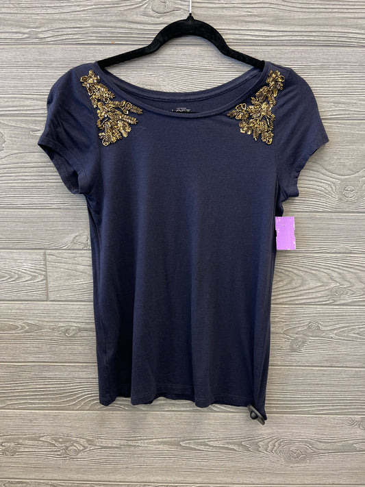 Top Short Sleeve By Loft In Blue, Size: Xs